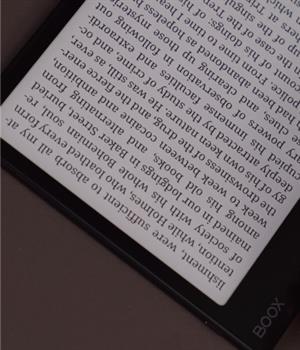 eBookReader Onyx BOOX Leaf 2 sort og hvid skarp tekst